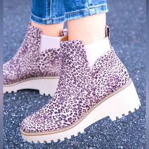 Rielle Lug Wedge Bootie, Leopard | DV by Dolce Vita